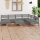 vidaXL 8-tlg. Garten-Lounge-Set Massivholz Kiefer Grau