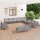 vidaXL 13-tlg. Garten-Lounge-Set Massivholz Kiefer Grau