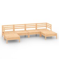 vidaXL 6-tlg. Garten-Lounge-Set Massivholz Kiefer