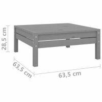 vidaXL 6-tlg. Garten-Lounge-Set Grau Massivholz Kiefer