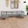 vidaXL 6-tlg. Garten-Lounge-Set Grau Massivholz Kiefer