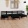 vidaXL 7-tlg. Garten-Lounge-Set Schwarz Massivholz Kiefer