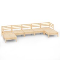 vidaXL 7-tlg. Garten-Lounge-Set Massivholz Kiefer