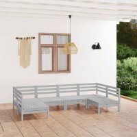 vidaXL 6-tlg. Garten-Lounge-Set Weiß Massivholz Kiefer