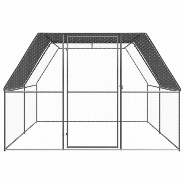 vidaXL Outdoor-H&uuml;hnerk&auml;fig 3x4x2 m Verzinkter Stahl