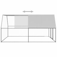 vidaXL Outdoor-H&uuml;hnerk&auml;fig 3x4x2 m Verzinkter Stahl