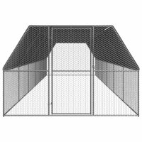 vidaXL Outdoor-Hühnerkäfig 3x12x2 m Verzinkter...