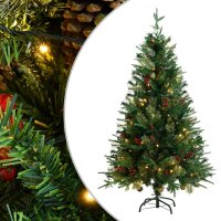 vidaXL Weihnachtsbaum mit LEDs & Kiefernzapfen...