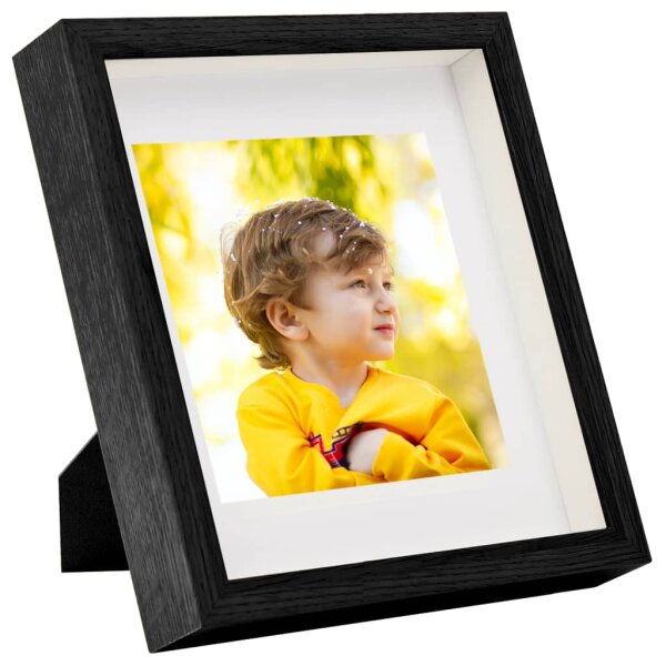 vidaXL 3D-Box-Bilderrahmen 5 Stk. Schwarz 23x23cm f&uuml;r 13x13cm Bild