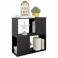 vidaXL B&uuml;cherregal Schwarz 60x24x63 cm Holzwerkstoff