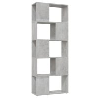 vidaXL Bücherregal Raumteiler Betongrau 60x24x155 cm