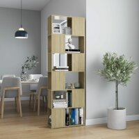 vidaXL B&uuml;cherregal Raumteiler Sonoma-Eiche 60x24x186 cm Holzwerkstoff