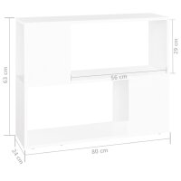 vidaXL TV-Schrank Wei&szlig; 80x24x63 cm Holzwerkstoff