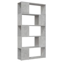 vidaXL Bücherregal Raumteiler Betongrau 80x24x155 cm...
