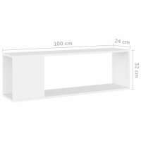 vidaXL TV-Schrank Wei&szlig; 100x24x32 cm Holzwerkstoff