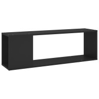 vidaXL TV-Schrank Schwarz 100x24x32 cm Holzwerkstoff