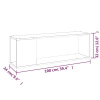 vidaXL TV-Schrank Schwarz 100x24x32 cm Holzwerkstoff