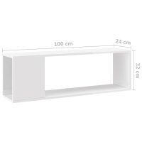 vidaXL TV-Schrank Hochglanz-Wei&szlig; 100x24x32 cm Holzwerkstoff