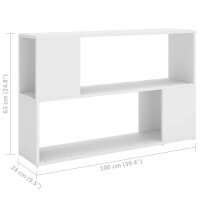 vvidaXL B&uuml;cherregal Wei&szlig; 100x24x63 cm Holzwerkstoff