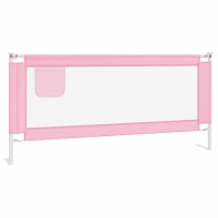 vidaXL Kleinkind-Bettschutzgitter Rosa 200x25 cm Stoff