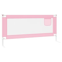 vidaXL Kleinkind-Bettschutzgitter Rosa 200x25 cm Stoff