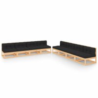 vidaXL 8-tlg. Garten-Lounge-Set mit Kissen Kiefer Massivholz