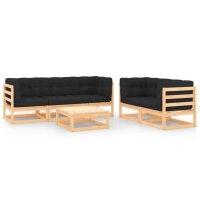 vidaXL 6-tlg. Garten-Lounge-Set mit Kissen Massivholz Kiefer