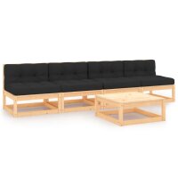 vidaXL 5-tlg. Garten-Lounge-Set mit Kissen Kiefer Massivholz