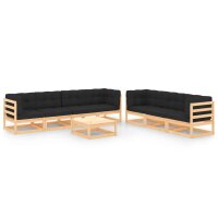 vidaXL 8-tlg. Garten-Lounge-Set mit Kissen Massivholz Kiefer