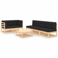 vidaXL 6-tlg. Garten-Lounge-Set mit Kissen Kiefer Massivholz