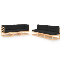 vidaXL 6-tlg. Garten-Lounge-Set mit Kissen Kiefer Massivholz