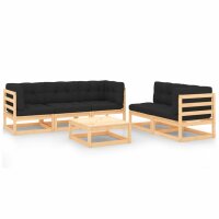 vidaXL 6-tlg. Garten-Lounge-Set mit Kissen Kiefer Massivholz