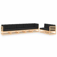 vidaXL 7-tlg. Garten-Lounge-Set mit Kissen Kiefer Massivholz