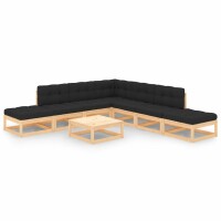 vidaXL 8-tlg. Garten-Lounge-Set mit Kissen Kiefer Massivholz