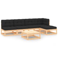 vidaXL 6-tlg. Garten-Lounge-Set mit Kissen Kiefer Massivholz