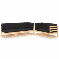 vidaXL 5-tlg. Garten-Lounge-Set mit Kissen Kiefer Massivholz