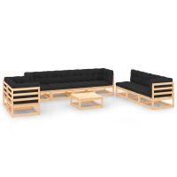 vidaXL 10-tlg. Garten-Lounge-Set mit Kissen Kiefer...