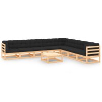 vidaXL 9-tlg. Garten-Lounge-Set mit Kissen Kiefer Massivholz