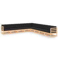 vidaXL 9-tlg. Garten-Lounge-Set mit Kissen Kiefer Massivholz