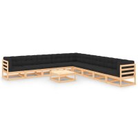 vidaXL 10-tlg. Garten-Lounge-Set mit Kissen Kiefer...