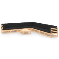 vidaXL 10-tlg. Garten-Lounge-Set mit Kissen Kiefer...