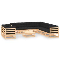 vidaXL 10-tlg. Garten-Lounge-Set mit Kissen Kiefer...