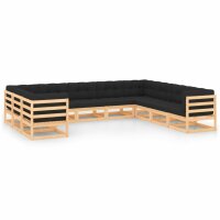 vidaXL 10-tlg. Garten-Lounge-Set mit Kissen Kiefer...