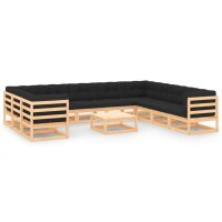 vidaXL 11-tlg. Garten-Lounge-Set mit Kissen Kiefer...