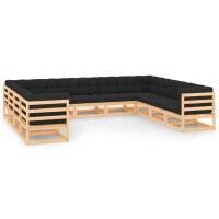 vidaXL 11-tlg. Garten-Lounge-Set mit Kissen Kiefer...