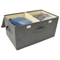 vidaXL Aufbewahrungsbox Stoff 50x30x25 cm Anthrazit