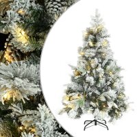vidaXL Weihnachtsbaum mit LEDs & Zapfen Beschneit 150...