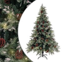 vidaXL Weihnachtsbaum mit LEDs & Zapfen Grün...