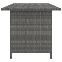 vidaXL Garten-Esstisch Grau 110x70x65 cm Poly Rattan