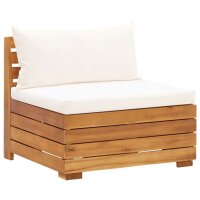 vidaXL 2-Sitzer-Gartensofa mit Kissen Massivholz Akazie